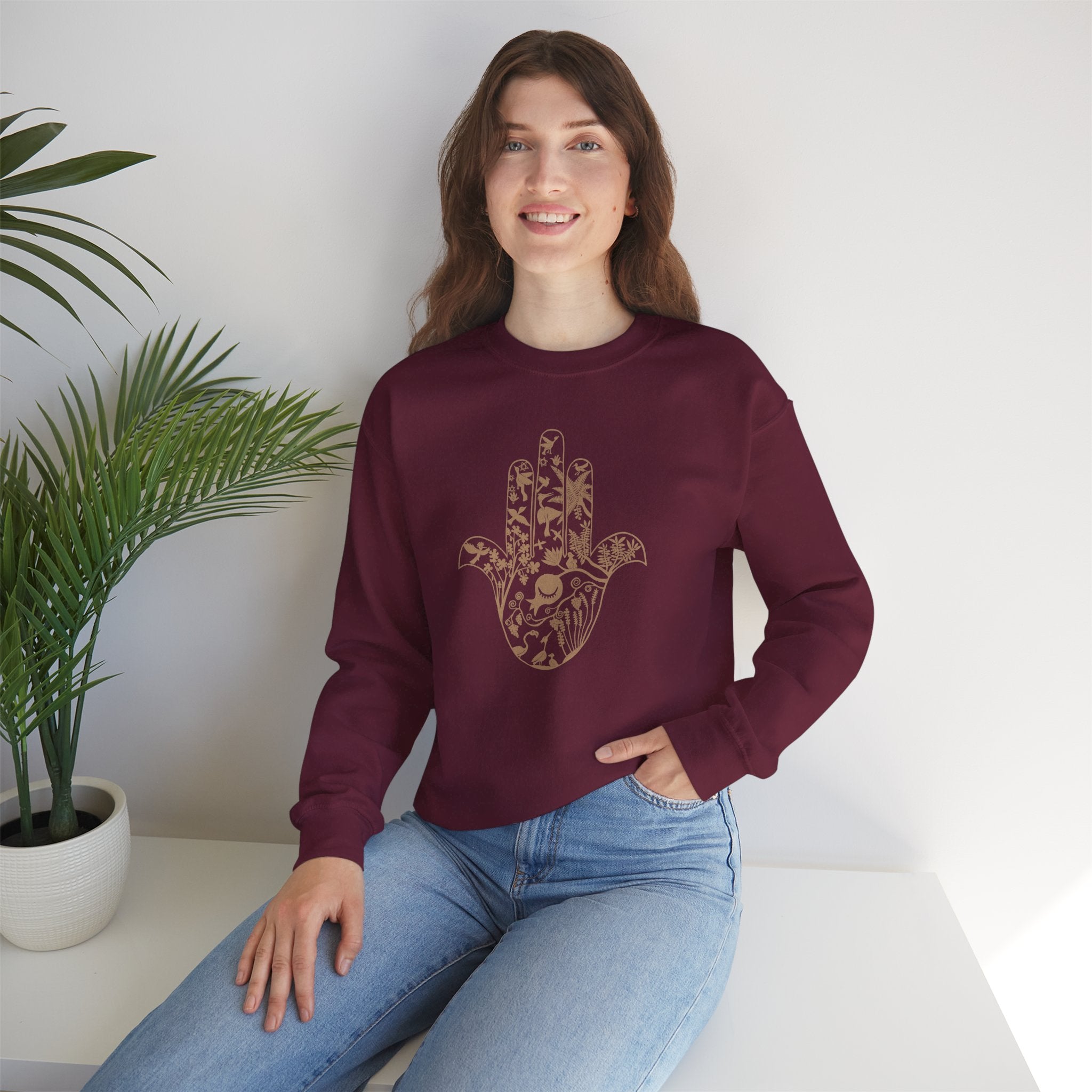 Oasis Hamsa - Crewneck Sweatshirt